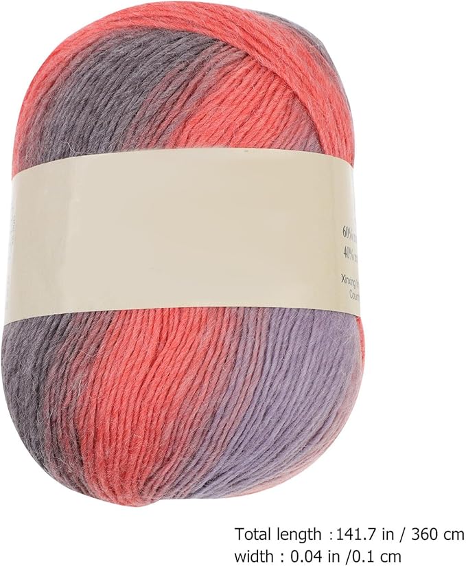 Variegated Rainbow Woolen Yarn Medium Thick Merino Wool Yarn for Hand Knitting Sweaters Scarves and Crafts Soft Knitting Supplies