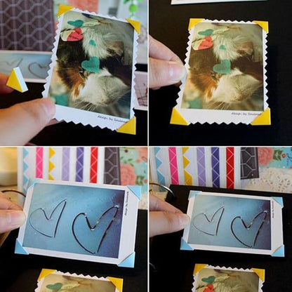ADVcer 50 Sheets Self Adhesive Photo Corners - Hold 1275 Photos - 6 Colors 5100 pcs Photo Mounting Corner Stickers for Polaroid, Instax Foto of DIY Picture Scrapbook and Recollections Photo Album