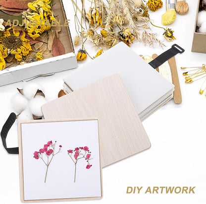 TOYANDONA Practical Flower Press Kit with Sponge for Even Pressure DIY Dried Flowers Leaves Fruit Specimen Making for Creative Crafts Handicrafts and Educational Activities