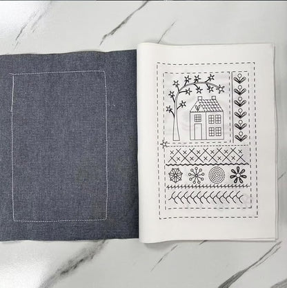 HCANPER Embroidery Stitch Book Kit, Embroidery Kit, Cross Stitch Kits, Stitch Book Embroiderys, Eedle Point Kits Adults Beginner,Ideal for Beginners,Enthusiasts,Handmade Gift (40 Embroidery)
