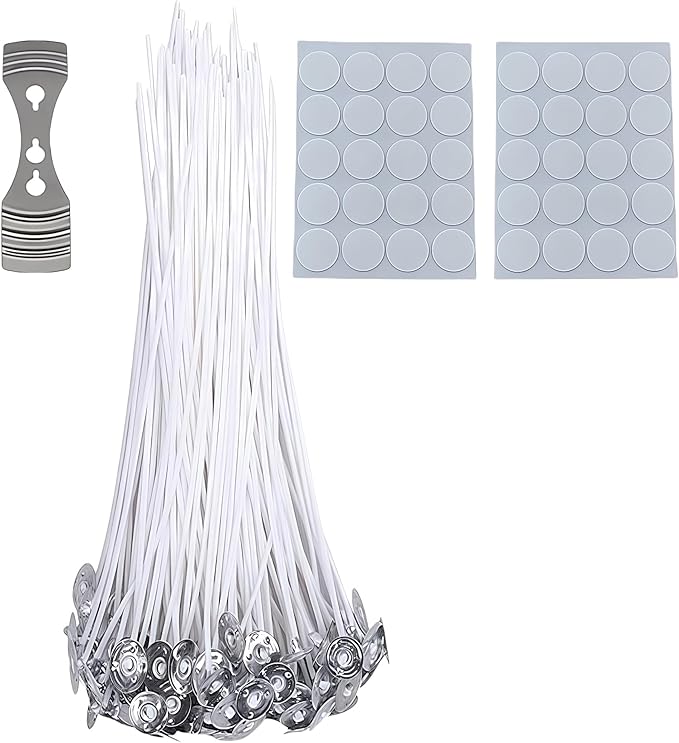 Candle Wicks for Candle Making, Braid Candle Wick Pre Waxed Non-Smoke Braided Wicks Beeswax Candles Wicks for Candle Making DIY (20CM(8inch)