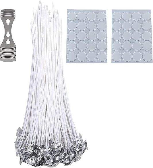 Candle Wicks for Candle Making, Braid Candle Wick Pre Waxed Non-Smoke Braided Wicks Beeswax Candles Wicks for Candle Making DIY (20CM(8inch)