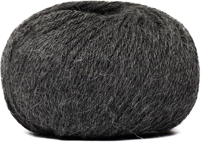 100% Baby Alpaca Yarn Wool Set of 6 Skeins (300 Grams) DK Weight - Made in Peru - Heavenly Soft and Perfect for Knitting and Crocheting (Gray, DK - 6 Skeins)