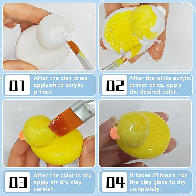 100ml Air Dry Clay Glaze, Air Dry Clay Varnish Can Not Only Used to Prevent Clay Cracking, Scratches, and Wear, It Can Also Having a Gloss Glaze Effect (Gloss)
