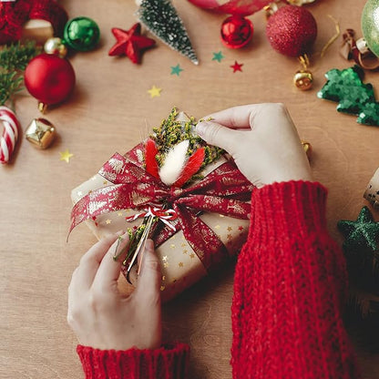 10/12/24 Pack Dried Flowers for Vase Various Mini Bouquet Dried Small Wildflowers Natural Real Flowers Bulk for Crafts DIY Wedding Decor (10, Christmas Color1)