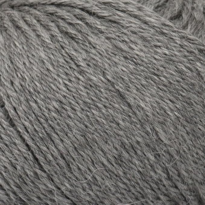 100% Baby Alpaca Yarn Wool Set of 3 Skeins (150 Grams) DK Weight - Made in Peru - Heavenly Soft and Perfect for Knitting and Crocheting (Soft Gray, DK)