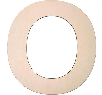 12 Inch Wooden Letter O, 1/4 Inch Thick Large Unfinished Wood Letter for DIY Crafts Home Wall Decor