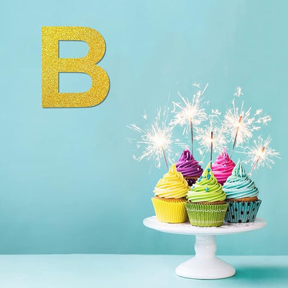 12 Inch Wooden Letter B, 1/4 Inch Thick Large Unfinished Wood Letter for Home Wall Decor, DIY Crafts