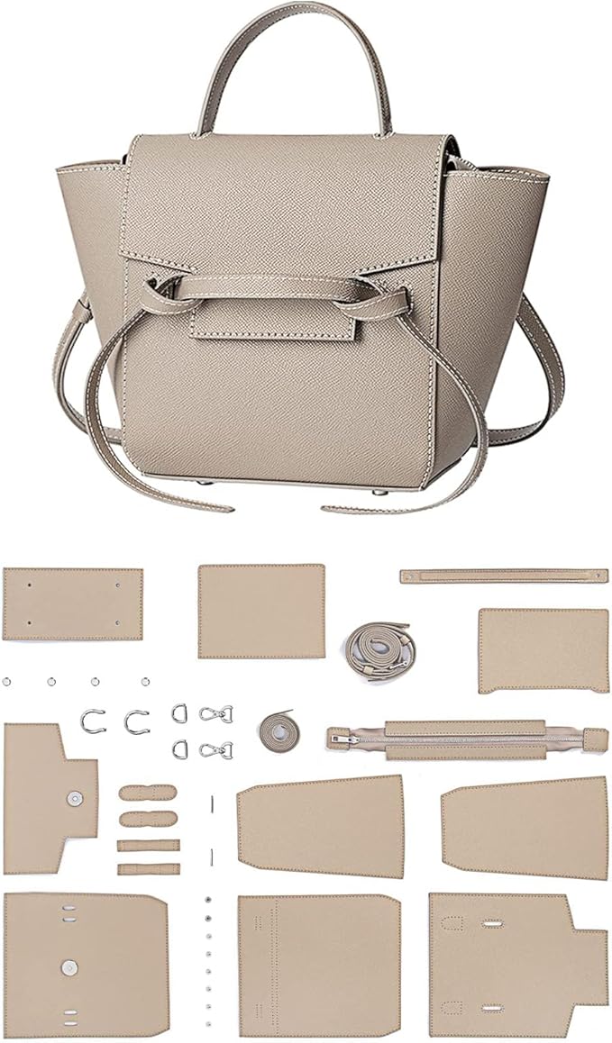 POPSEWING DIY Leather Bag Kit, Designer Belt Bag for Women, DIY Shoulder Purse for Adults, Leather Purse Making Kit with Sewing for Girl, Personalized Gifts