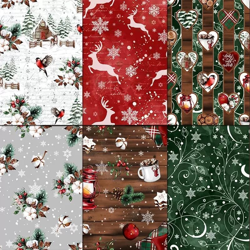 Christmas Scrapbook Pattern Paper Supplies 12×12,24 Sheets Double-Sided Christmas Gingham Scrapbooking CardStock Paper Pad for Holiday Cardmaking DIY Junk Journal Papers - Image 3