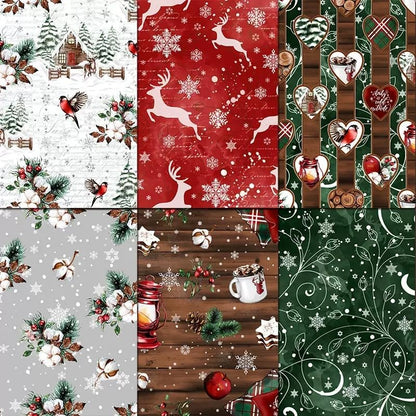 Christmas Scrapbook Pattern Paper Supplies 12×12,24 Sheets Double-Sided Christmas Gingham Scrapbooking CardStock Paper Pad for Holiday Cardmaking DIY Junk Journal Papers - Image 3