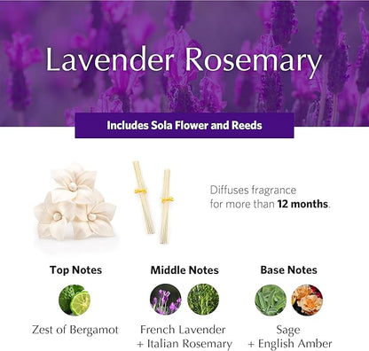 AGRARIA AirEssence Flower and Reed Diffuser Set, Handmade Sola Flower Botanical Home Fragrance Set, Scented Oil Reed Diffuser Gift for All Occasions