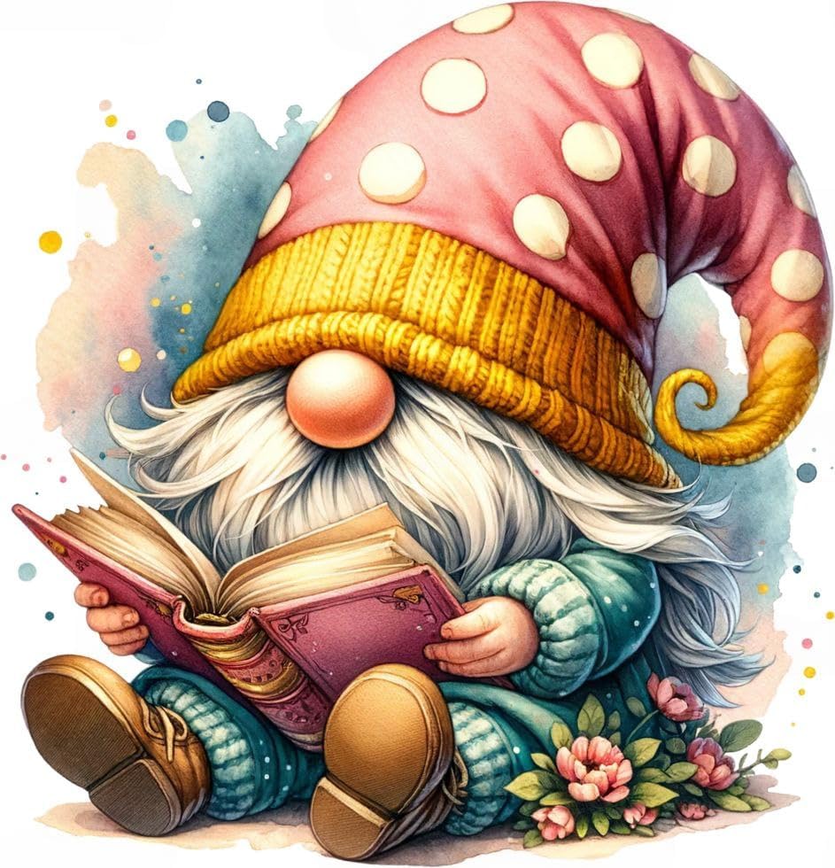 DYAIANGMU Gnome Stamped Cross Stitch Kit for Adults 13.7x13.7 inches by Unknown