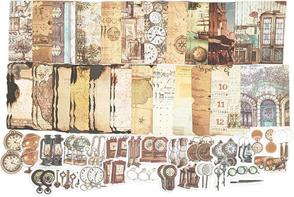 100PCS Vintage Journaling Scrapbooking Supplies Ephemera Pack for Journals Planners Decoupage Paper Scrapbook Stickers Aesthetic Cottagecore Collage Craft Album (Adventure Tours)