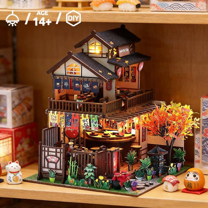 Japanese Sushi Miniature House Kit, DIY Miniature Dollhouse Kits for Adults - Image 6