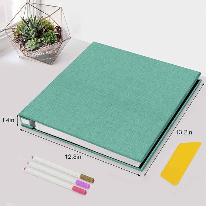 Zesthouse Large 18In Photo Album Self Adhesive 60 Pages, Scrapbook Albums with Sticky Page Holds 10x12 & 8x10 & 5X7 & 4x6 Pictures, DIY Photo Book Ideal Gift for Family Wedding Baby