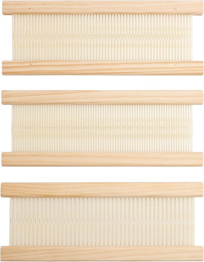 WILLOWDALE 3pcs Weaving Heddle Shed Stick for Weaving Loom Kit, 12 Inches Heddle with 45/60/75 Sticks, Weaving Tool Frame Loom Accessories Arts & Crafts Supplies