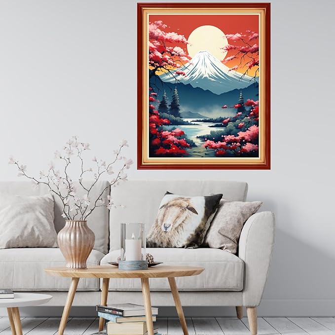 Findvoor Stamped Cross Stitch Kits for Beginner Embroidery Kits for Beginners Adults DIY 11CT Cross Stitch Patterns Needlepoint Kits Crossstitching Kits-Moonlit Night Scene 16x20 inch