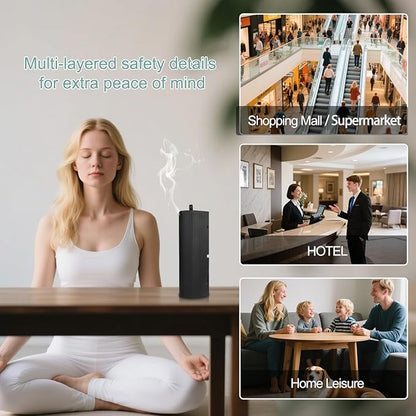 Scent Diffuser Starter Kit - Aroma Waterless Essential Oil Diffuser for Home, Air Diffuser for Large Room, 3200 Sq.Ft Coverage Scent Air Machine, Contains A 3.5 OZ Hotel Scent Essential Oil