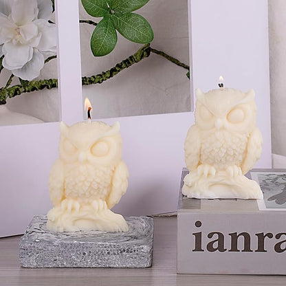 Owl Animal Silicone Candle Molds Epoxy Resin Wax Mold Silicone Animal Shapes Mold for Candle Craft Making Gift Decoration