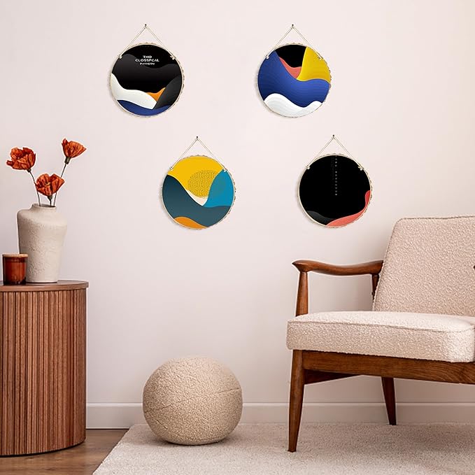8 Pcs Large Unfinished Wood Slices, 6-7 Inches Wood Slabs for Centerpieces Natural Wooden Circle, DIY Wood Centerpieces for Tables Wedding Party Door Sign Decor