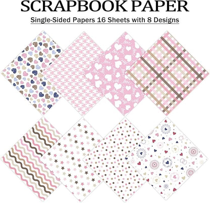 Scrapbook Paper,16 Sheets 4.1x5.8 Inch Painted Dots Style Scrapbook Supplies,Single-Sided Vivid Origami Decoupage Paper for DIY Crafts, Card Making, Art Journaling