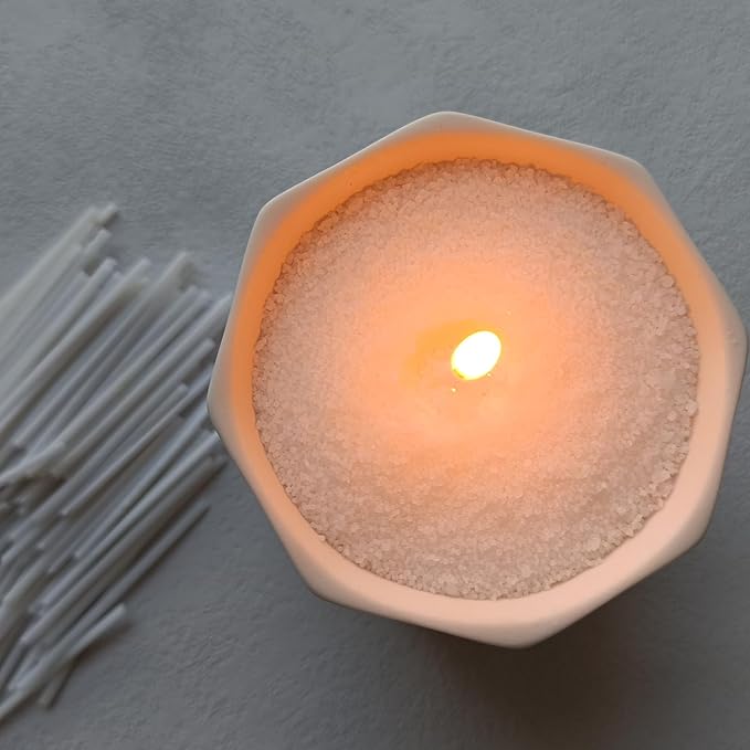 Pearled Candle Cotton Wicks 400-Pack for Sand Candles Making - 2Inch Metal-Free and Lead-Free Refill Sand Wax Wick for Candle Making DIY (White)