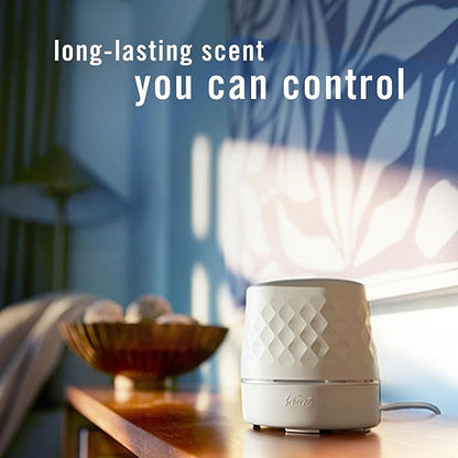 Febreze Plug Scent Booster in White, Continuous Scent Device Oil Diffuser, Compatible with Febreze Air Freshener Plug in Refills