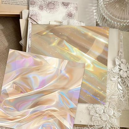 Scrapbook Paper,16 Sheets 5.8x5.8 Inch Dazzling Lights Style Scrapbook Supplies,Single-Sided Vibrant Origami Decoupage Paper for Diy Crafts, Card Making, Art Journaling