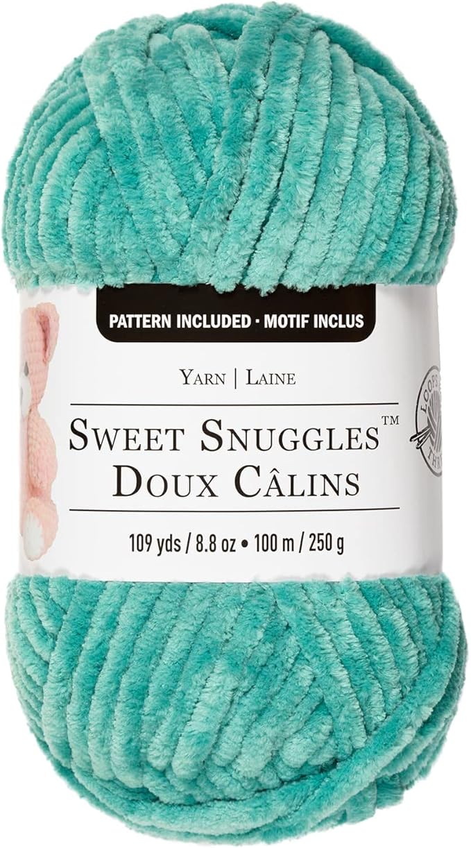 Loops & Threads Sweet Snuggles Yarn - Solid Yarn for Knitting, Crochet, Weaving, Arts & Crafts - Teal, Bulk 18 Pack