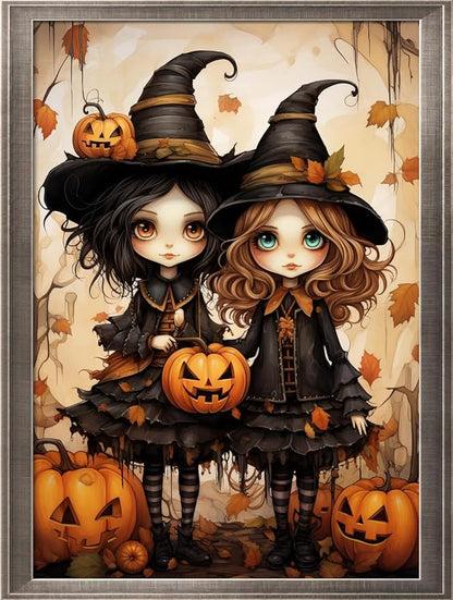 Leczany Cross Stitch Stamped Kit for Adults - Magic Little Girl | DIY Embroidery Starter Patterns Craft Kit Needlepoint for Beginner | 11CT, 3 Strands | 13x17.2 inches