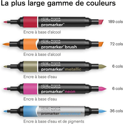 Winsor & Newton ProMarker Brush Set, 6 Count, Pastel Tones