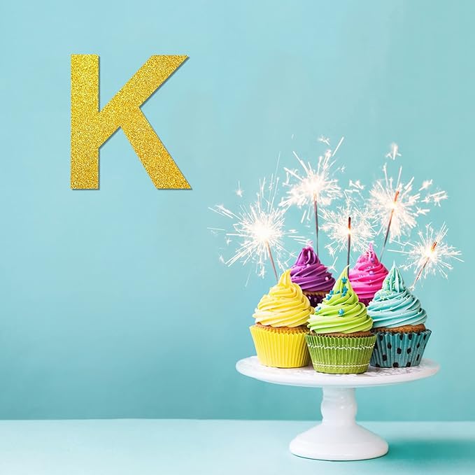 12 Inch Wooden Letter K, 1/4 Inch Thick Large Unfinished Wood Letter for Home Wall Decor, DIY Crafts