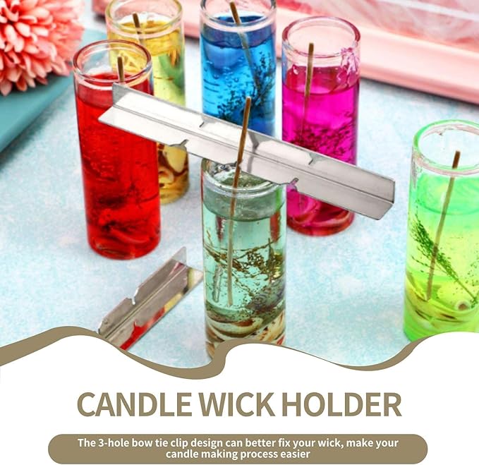 10PCS Candle Wick Holders, Candle Wick Centering Device Metal Candles Bar Device Centering Tool for DIY Craft Making