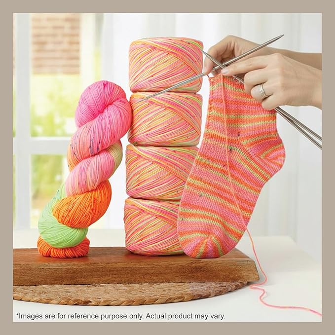 KnitPro Symfonie Hand Dyed Yarn | Extra Fine Merino Wool & Polyamide Blend for Knitting & Crocheting, Fingering Weight, Oeko-TEX Certified 400m, 100g Skein | Terra Variegated Galaxy Glow