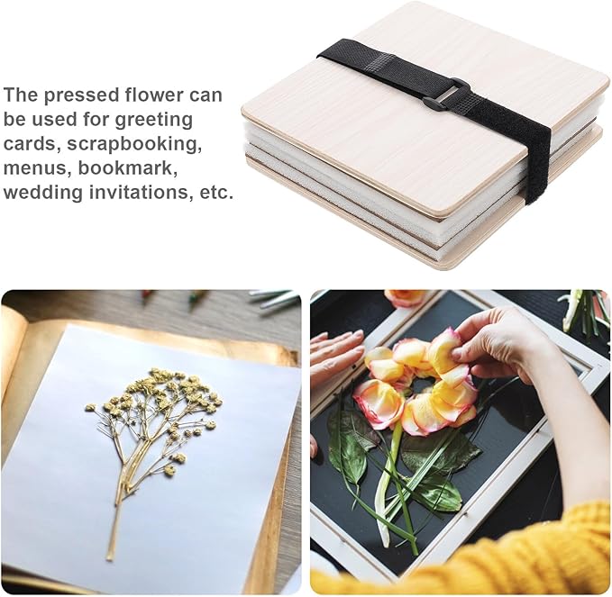 TOYANDONA Practical Flower Press Kit with Sponge for Even Pressure DIY Dried Flowers Leaves Fruit Specimen Making for Creative Crafts Handicrafts and Educational Activities