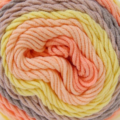 Franel Cotton Acrylic Yarn-45% Cotton 55% Acrylic, 3 Skeins of 100g Each, Gradient-Light Gray Orange Yellow, Perfect for Crocheting Knitting Scarves Shawls Blankets Gradient Variegated Yarn