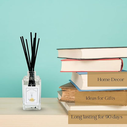 Preston and Lee Reed Diffuser Set | 100 ml (3.4 fl oz) Passionfruit and Pineapple Scent | Reed Diffuser Set | Aromatherapy Diffusers | Natural Reed Diffuser Oil for Home and Spa Fragrance