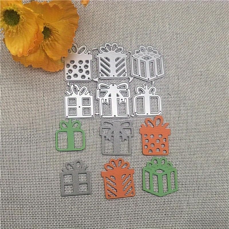 Lapoo Tool Metal Cutting Die for Scrapbooking - Durable, Cut Stencils for DIY Scrapbook Photo Album Decorative Paper Card, Card Making Supplies, Embossing (6 Kinds of Gifts 4 x 3.1 in) - Image 4