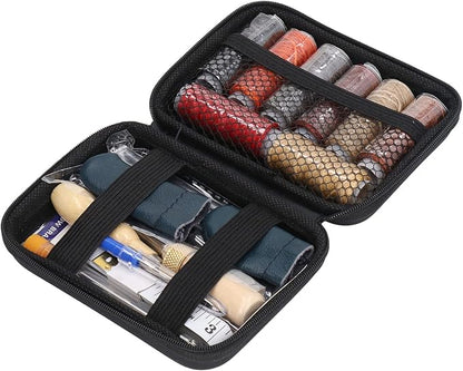 32Pcs Leather Craft Tools Kit, All in One Hand Sewing Kit for DIY Leather Goods Making, Stainless Steel Leather Working Tools with Wax Thread, Needles and Accessories for Beginners