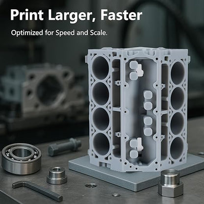 Siraya Tech Blu Lava Grey 3D Printer Resin, Ultra-Tough PC-Like Strength, Fast-Printing Engineering Resin for Functional Parts, 16K High-Resolution for LCD/DLP 3D Printers (1kg)