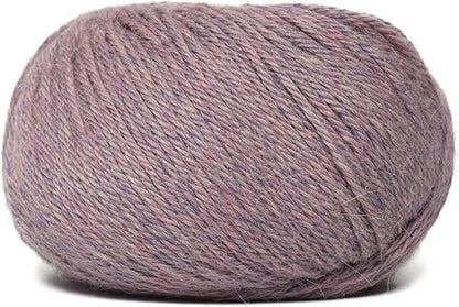 100% Baby Alpaca Yarn Wool Set of 6 Skeins (300 Grams) DK Weight - Made in Peru - Heavenly Soft and Perfect for Knitting and Crocheting (Heather Lilac, DK - 6 Skeins)