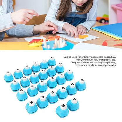 Asixxsix Alphabet Paper Punchers, 26 Uppercase English Letters Hole Punch Shape, Letter Shape Punches for DIY Crafting Supplies, Scrapbooking, Journaling, School Projects