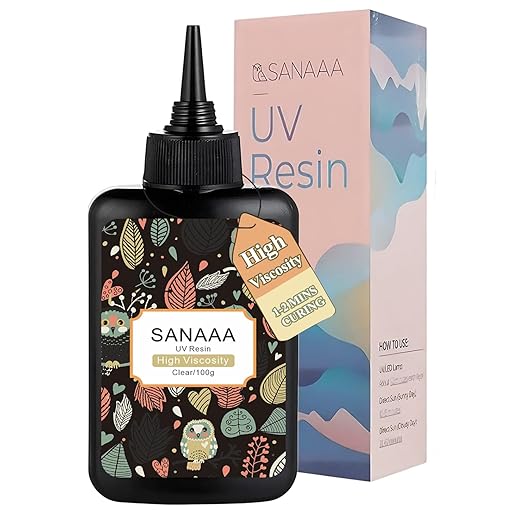 SANAAA UV Resin Clear Hard Type 100g,High Viscosity Transparent Ultraviolet Cure Resin for Jewelry Making,Keychain Making,Crafts Decor,Coating