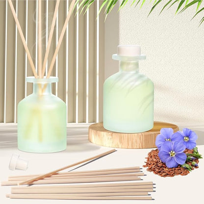 YISOWUH Reed Diffuser - Clean Linen 3.38oz (100ml) 2 Pack Essential Oil Reed Diffuser Set with 16 Sticks, Long Lasting Fragrance for Home, Bathroom, Bedroom, Room, Decor
