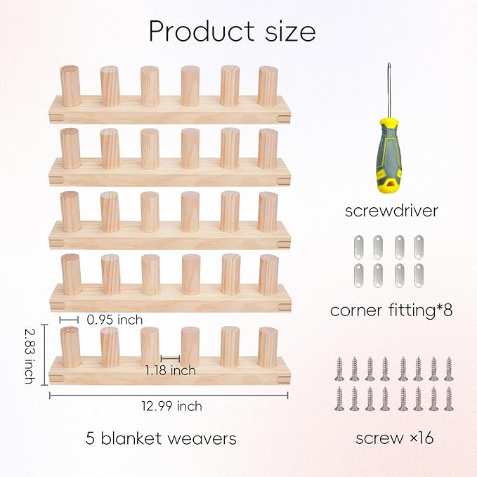PIRXXIY 65Inch Chunky Yarn Loom, Custom Thick Chunky Knitting Blanket Loom, Extra Large Blanket Loom Knitting for DIY Craft Enthusiasts Beginners