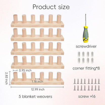 PIRXXIY 65Inch Chunky Yarn Loom, Custom Thick Chunky Knitting Blanket Loom, Extra Large Blanket Loom Knitting for DIY Craft Enthusiasts Beginners