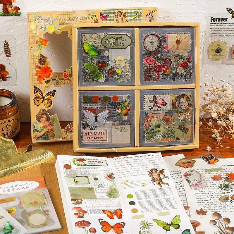 Vintage Botanical Stickers for Journaling, 510 Pcs, 100 Sheets - Image 5