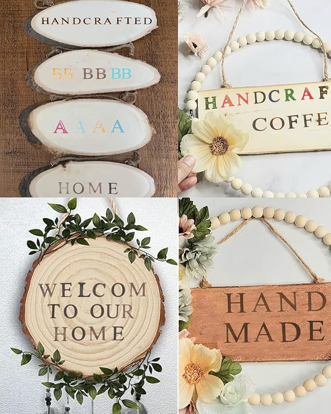 26 Pcs 5/8" Wood Burning Alphabet Letters Kit, Wood Burning Letter Stamps for Wood Branding Leather Crafting, Ideal Wood Burner Letters Gifts for Christmas Wedding Birthday Party