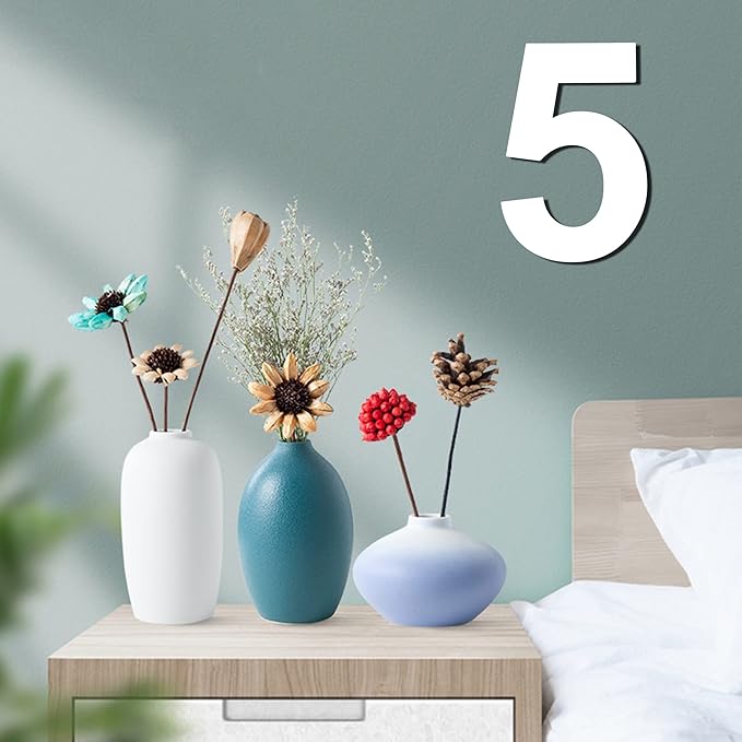 12 Inch Wooden Number 5, 1/4 Inch Thick Large Unfinished Wood Letter for DIY Crafts Home Wall Decor